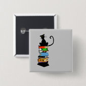 Bibliotheks-Katze Button (Vorne & Hinten)