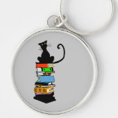 Bibliotheks-Katze Schlüsselanhänger (Vorne)