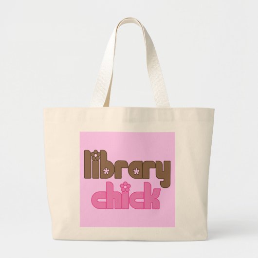 Bibliotheks-Küken-Taschen-Tasche Jumbo Stoffbeutel (Vorne)