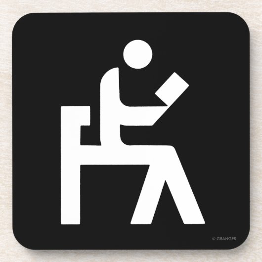 Bibliotheks-Leseraum Getränkeuntersetzer (Vorderseite)