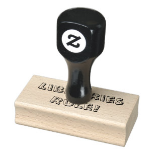 Bibliotheks-Regel! Briefmarke Gummistempel