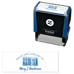 Bibliotheks-Stempel mit individuellem Text und Sel Permastempel
