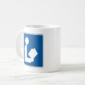 Bibliotheks-Straßenschild Kaffeetasse (Vorderseite Links)