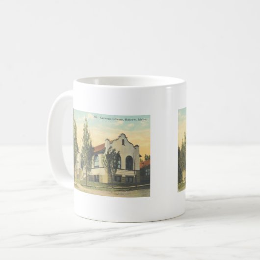 Bibliotheks-Tasse Moskaus Idaho Carnegie Kaffeetasse (Vorderseite Links)