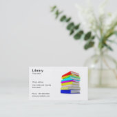 Bibliotheks-Visitenkarte Visitenkarte (Stehend Vorderseite)
