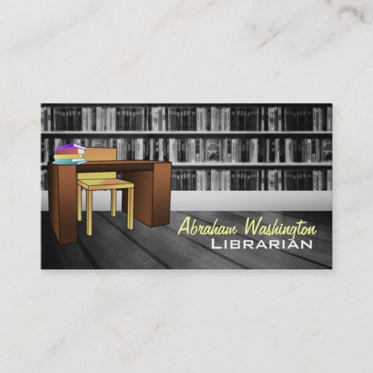 Bibliotheks-Visitenkarten Visitenkarte (Vorderseite)