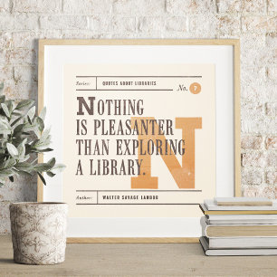 Bibliotheksangebot von Walter Savage Landor Poster