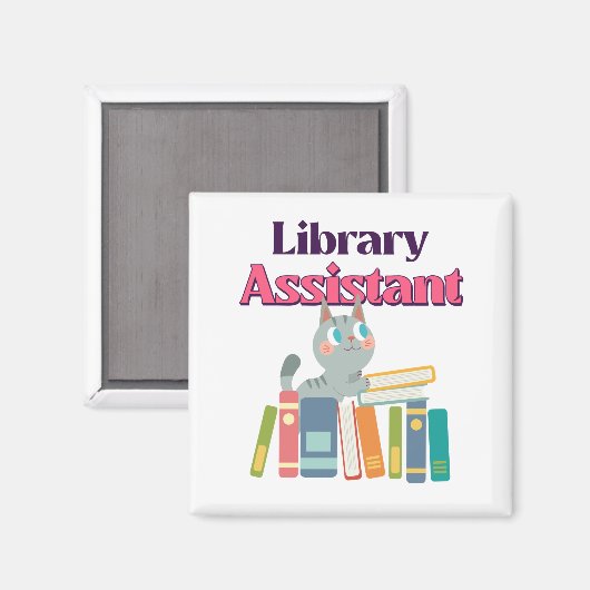 Bibliotheksassistent Magnet (Vorderseite/Rückseite)
