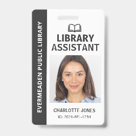 Bibliotheksassistenten-Identifikationsfoto-ID Ausweis