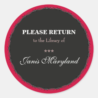 Bibliotheksaufkleber / Ex-Libris-Bezeichnung Runder Aufkleber