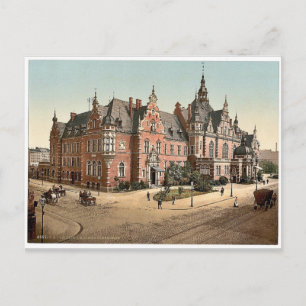 Bibliotheksaustausch, Leipzig, Sachsen, Postkarte