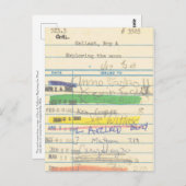 Bibliotheksausweis 3503, der den Mond erforscht Postkarte (Vorne/Hinten)