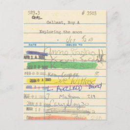 Bibliotheksausweis 3503, der den Mond erforscht Postkarte
