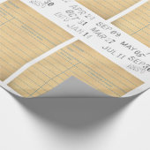 Bibliotheksausweis-Packpapier Geschenkpapier (Ecke)