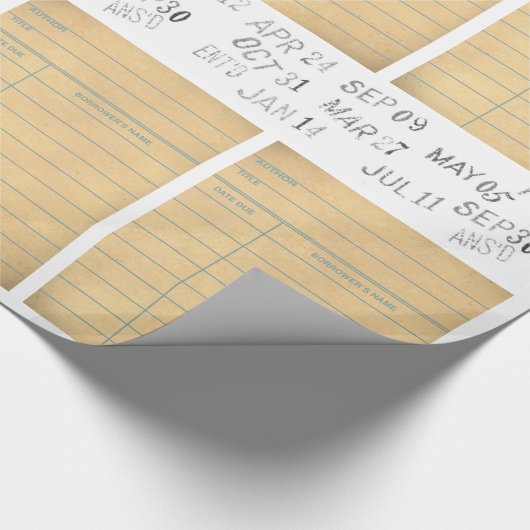 Bibliotheksausweis-Packpapier Geschenkpapier (Ecke)
