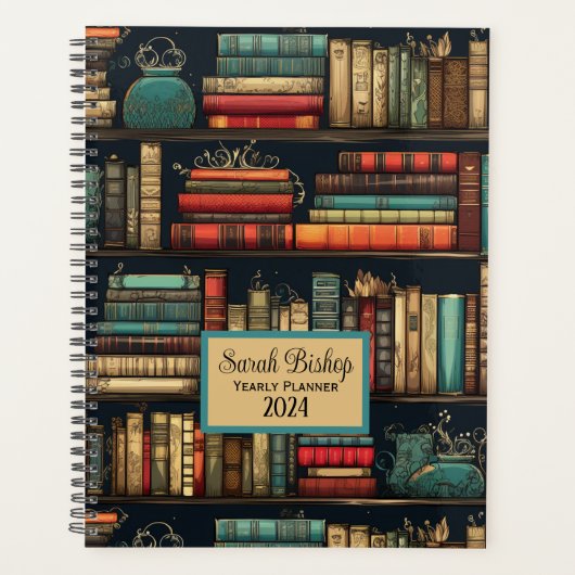 Bibliotheksbibliothek - Individueller jährlicher P Planer (Vorderseite)