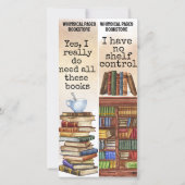 Bibliotheksbibliothek QR Funny Book Quote Lesezeic Karte (Vorderseite)