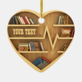 Bibliotheksbibliothekar, Bookworter Writer Reader Keramik Ornament (Vorne)