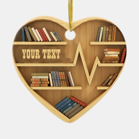 Bibliotheksbibliothekar, Bookworter Writer Reader Keramik Ornament (Vorne)