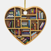 Bibliotheksbibliothekar, Bookworter Writer Reader Keramik Ornament (Hinten)