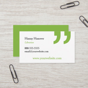 Bibliotheksbibliothekskarte Visitenkarte