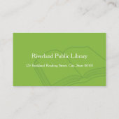Bibliotheksbibliothekskarte Visitenkarte (Rückseite)