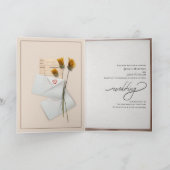 Bibliotheksbuch mit eingeklappten Hinweisen Litera Einladung (Innenseite)