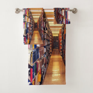 Bibliotheksbücher Abstrakte Badehandtuchhalterung  Badhandtuch Set