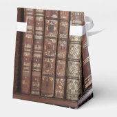 Bibliotheksbücher auf einem Schelf Geschenkschachtel (Rückseite)