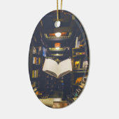 Bibliotheksbücher - Bücherregale im offenen Buch l Keramik Ornament (Links)