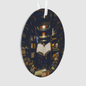 Bibliotheksbücher - Bücherregale im offenen Buch l Ornament (Vorderseite)