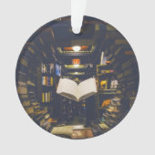 Bibliotheksbücher - Bücherregale im offenen Buch l Ornament (Vorderseite)