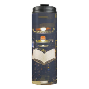 Bibliotheksbücher - Bücherregale im offenen Buch l Thermosbecher