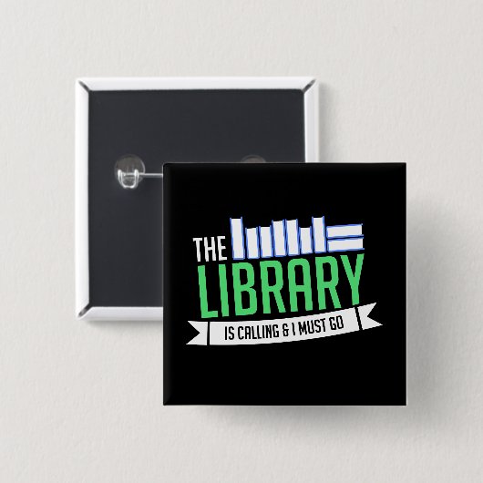 Bibliotheksbücher Button (Vorne & Hinten)