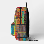 Bibliotheksbücher drucken Nähtasche Bedruckter Rucksack (Rechts)