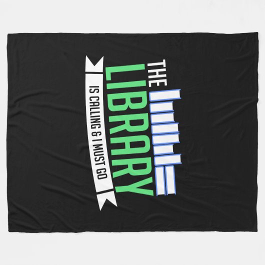 Bibliotheksbücher Fleecedecke (Vorderseite (Horizontal))