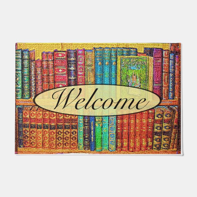 Bibliotheksbücher Fußmatte (Vorderseite)