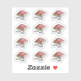 Bibliotheksbücher geben Erinnerung Studentenplaner Aufkleber