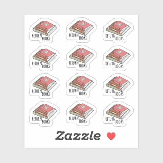 Bibliotheksbücher geben Erinnerung Studentenplaner Aufkleber (Blatt)