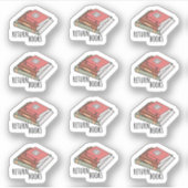 Bibliotheksbücher geben Erinnerung Studentenplaner Aufkleber (Vorderseite)