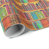 Bibliotheksbücher Geschenkpapier (Rolleneckpunkt)