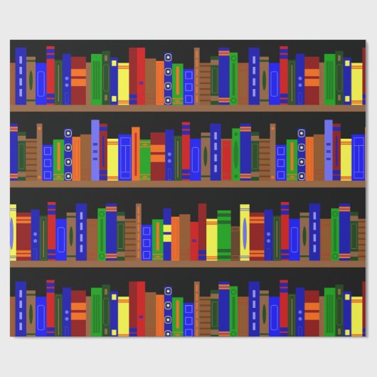 Bibliotheksbücher Geschenkpapier (Flach)