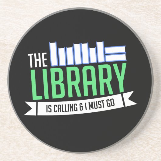 Bibliotheksbücher Getränkeuntersetzer (Vorne)