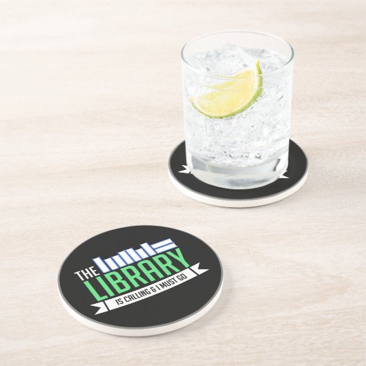 Bibliotheksbücher Getränkeuntersetzer (Seite)