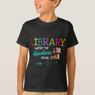 Bibliotheksbücher, in denen das Abenteuer beginnt  T-Shirt