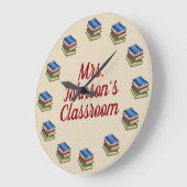 Bibliotheksbücher Lehrer Bibliotheksschule Große Wanduhr (Winkel)