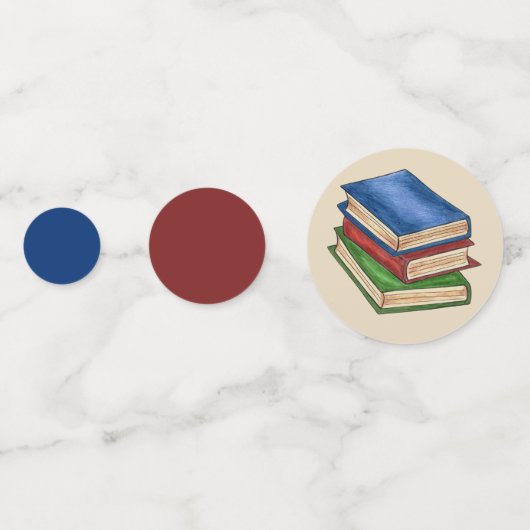 Bibliotheksbücher Lehrer Bibliotheksschule Konfetti (Rückseiten)