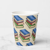Bibliotheksbücher Lehrerin Bibliothekarische Schul Pappbecher (Rückseite)