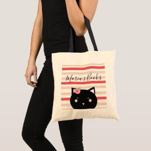 Bibliotheksbücher mit Katzennamen Tragetasche