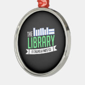 Bibliotheksbücher Ornament Aus Metall (Links)